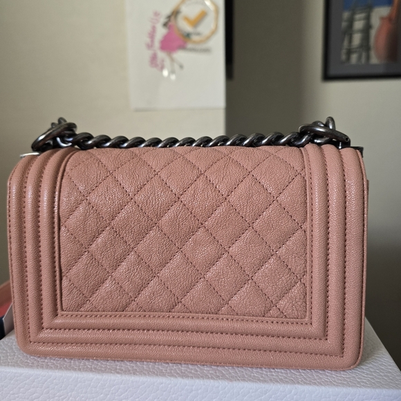 Chanel boy pink caviar small bag - Picture 3 of 13